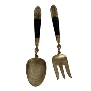 SIAM Thai Dessert Serving Flatware VINTAGE MCM Thailand Spoon Fork
